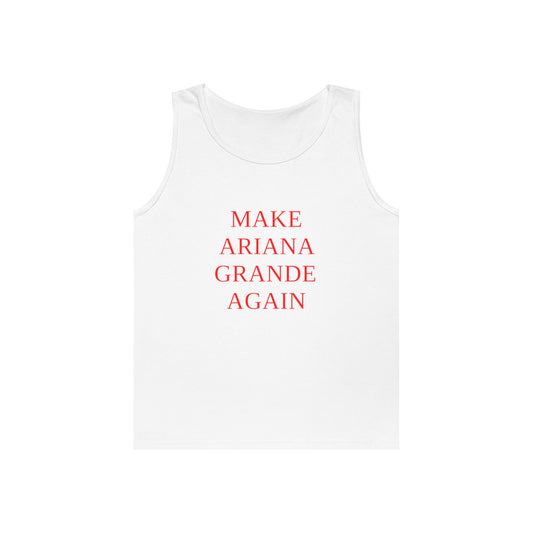 Make Ariana Grande Again funny parody shirt with stacked text design