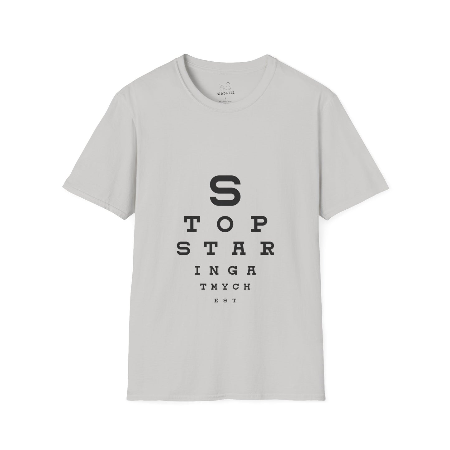 Stop Staring At My Chest - Eye Chart