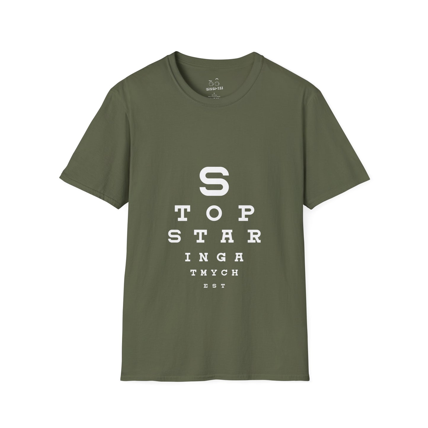 Stop Staring At My Chest - Eye Chart