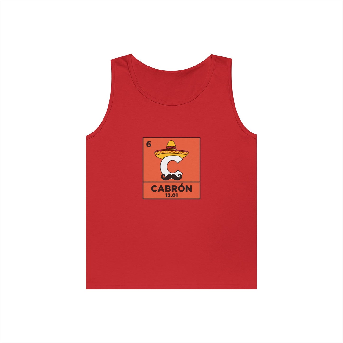 funny carbon element C sombrero mustache Cinco de Mayo tank top Cabron