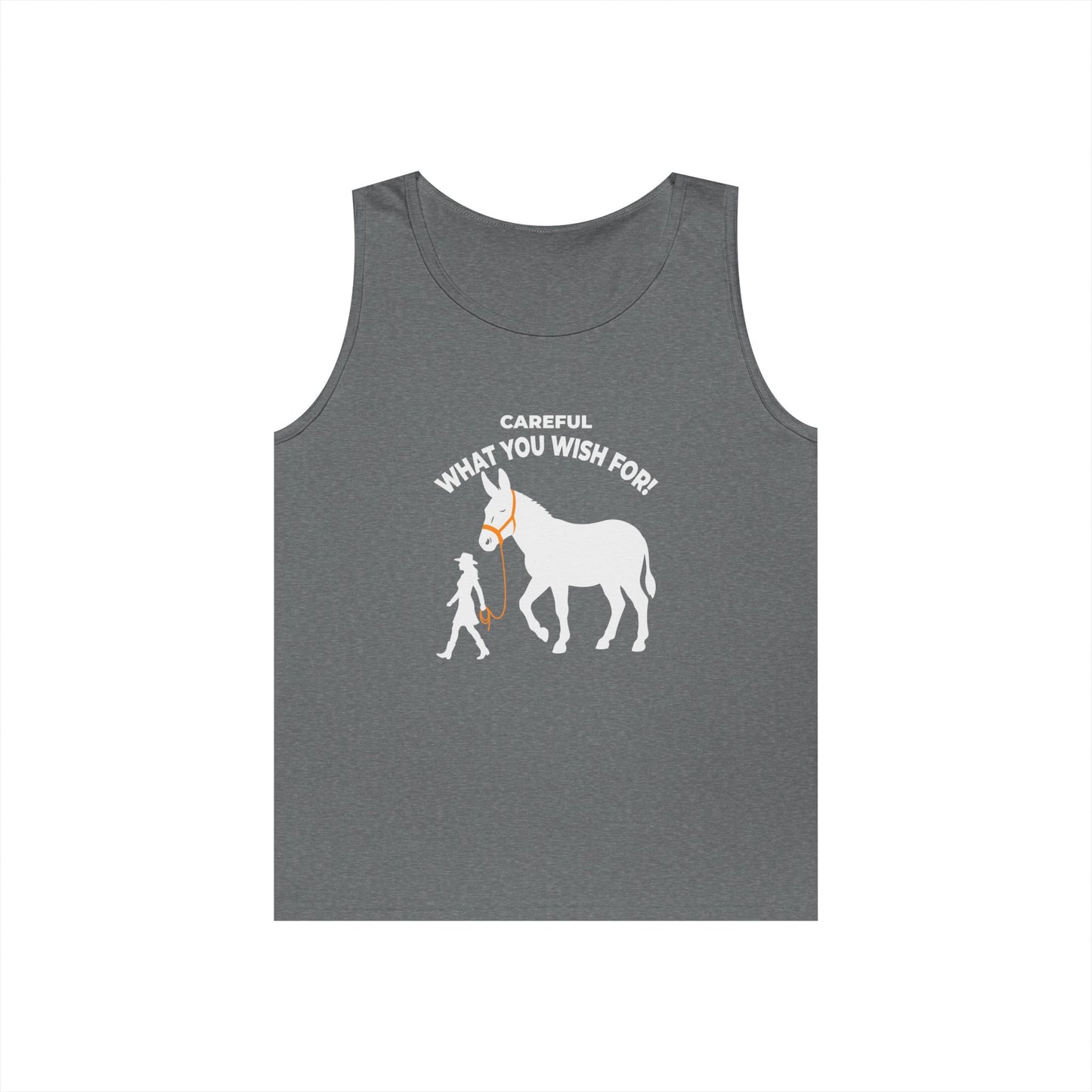 Big Ass tank top featuring absurd donkey humor and a genie wish pun design