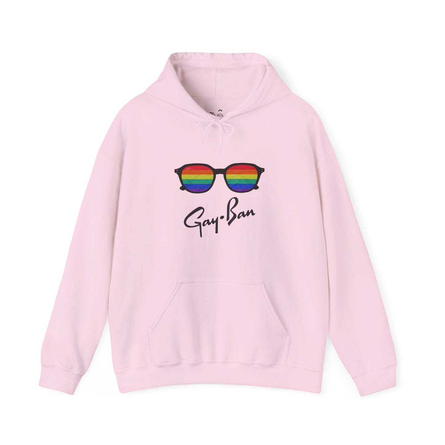 Parody sunglasses design with rainbow-colored lenses inspired by retro eyewear culture