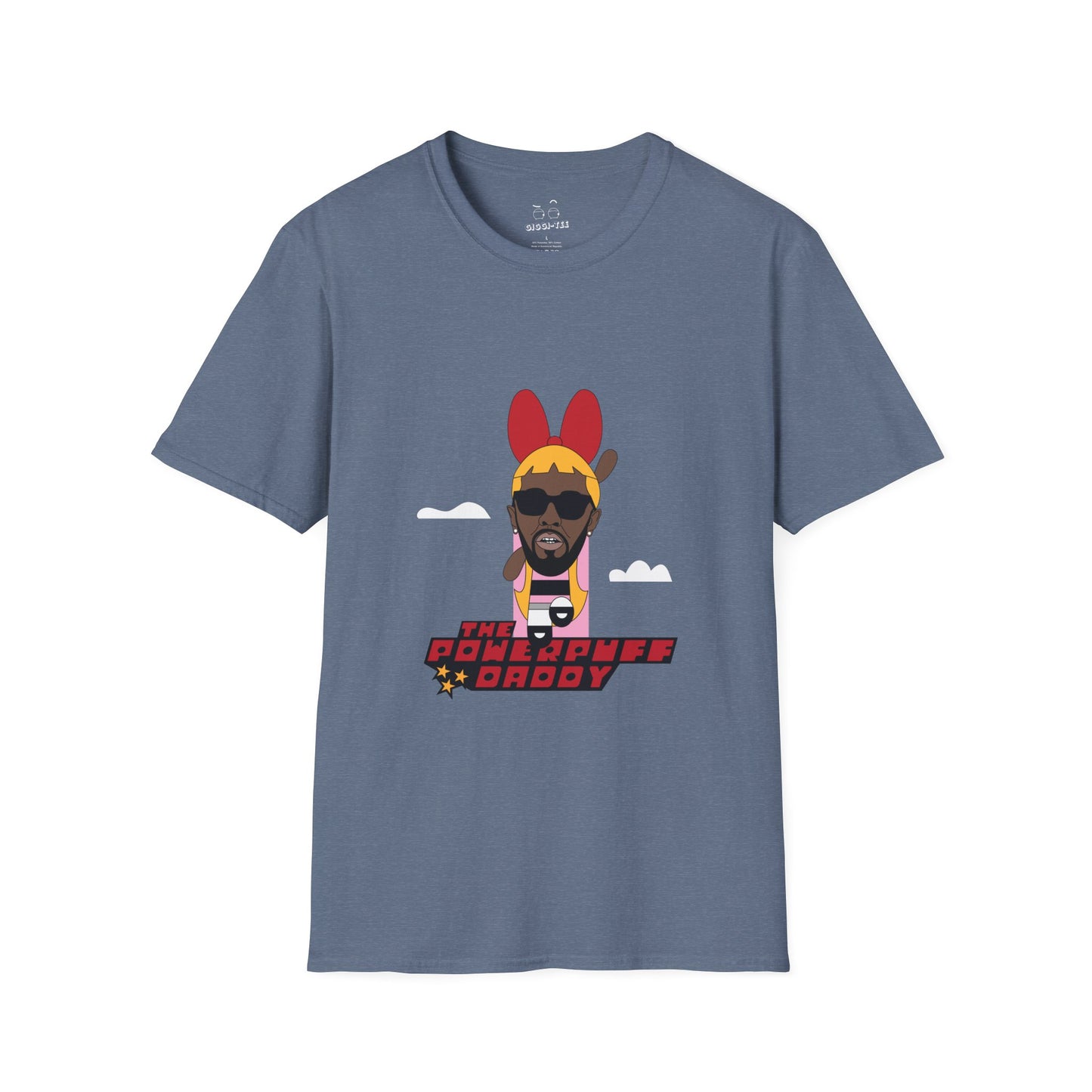 Powerpuff Daddy t-shirt parody of Puff Daddy in Powerpuff Girls style, Blossom edition, funny hip-hop cartoon shirt.
