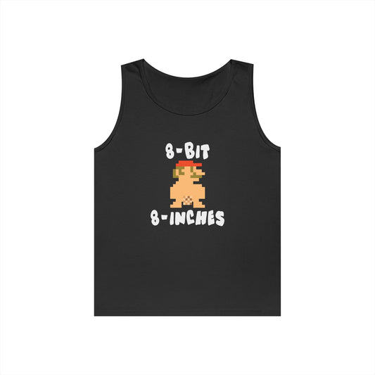 super mario parody 8 bit blurred block 8 inches funny tank top