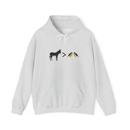 Ass greater than tits funny donkey bird hoodie design
