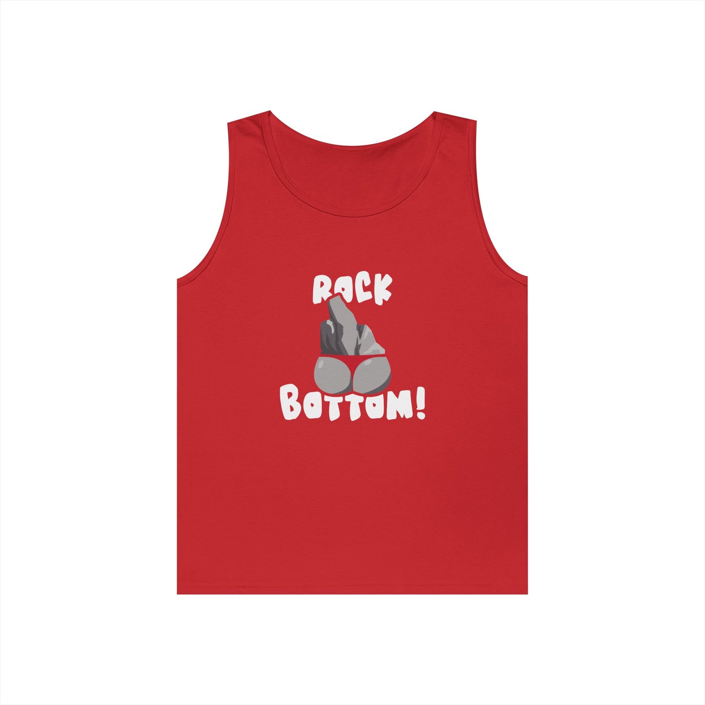 rock with human features bikini funny rock bottom tank top design