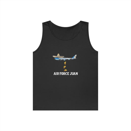 funny airplane taco drop sombrero mustache Cinco de Mayo tank top Air Force Juan