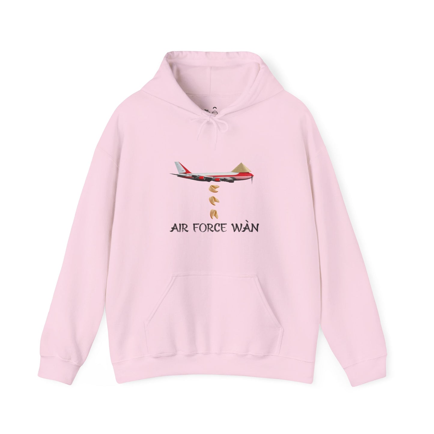 Air Force Wan parody hoodie featuring a presidential airplane dropping fortune cookies