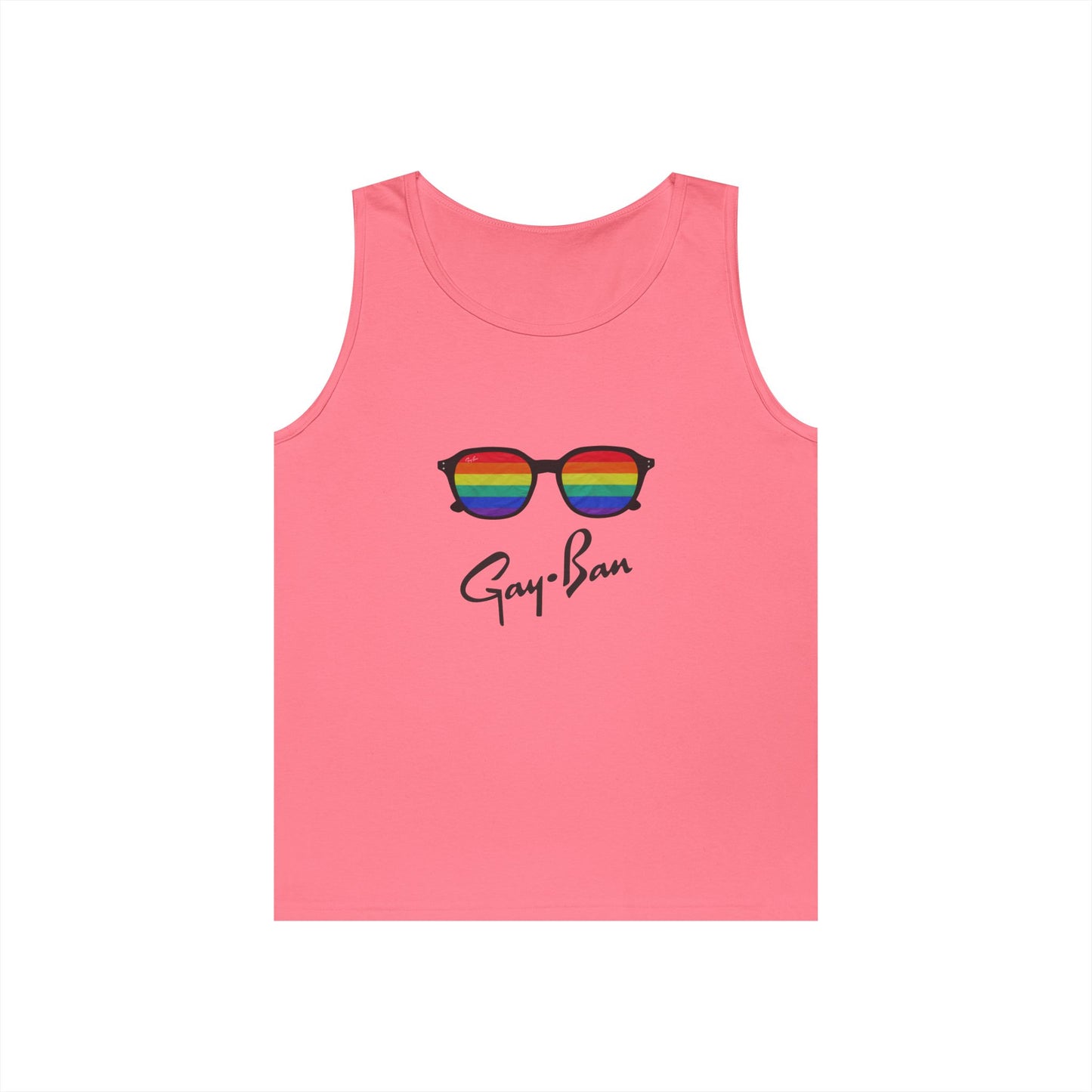 rainbow sunglasses parody design pride tank top funny gay ban shades
