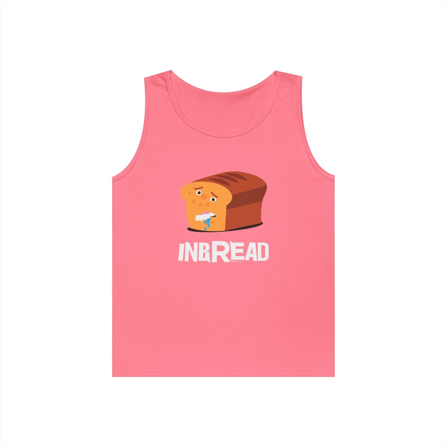 bread with human features inbread pun funny inbred parody tank top design