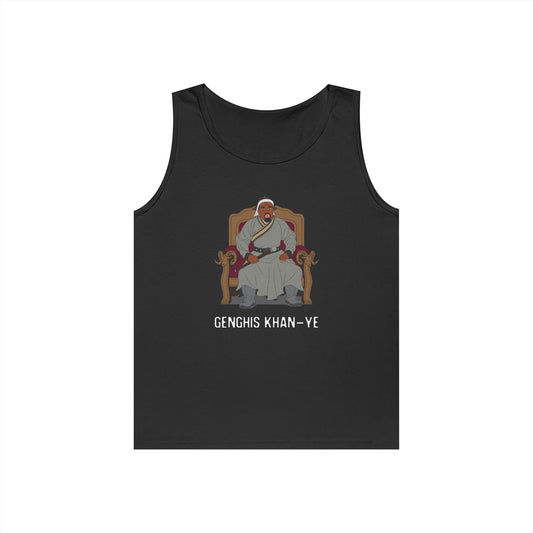 genghis khan parody celebrity mashup Kanye West funny tank top design