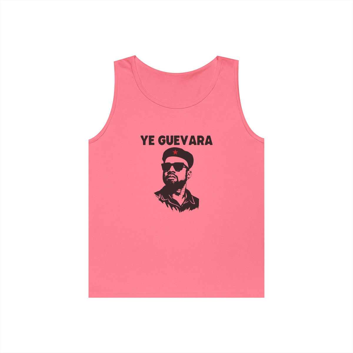 revolutionary portrait parody celebrity mashup Kanye West as Che Guevara funny tank top design