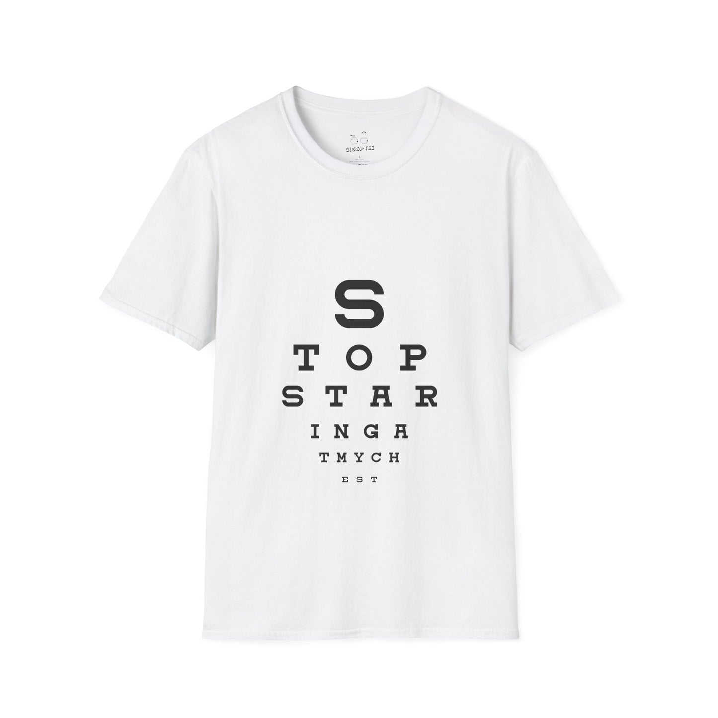 Stop Staring At My Chest - Eye Chart
