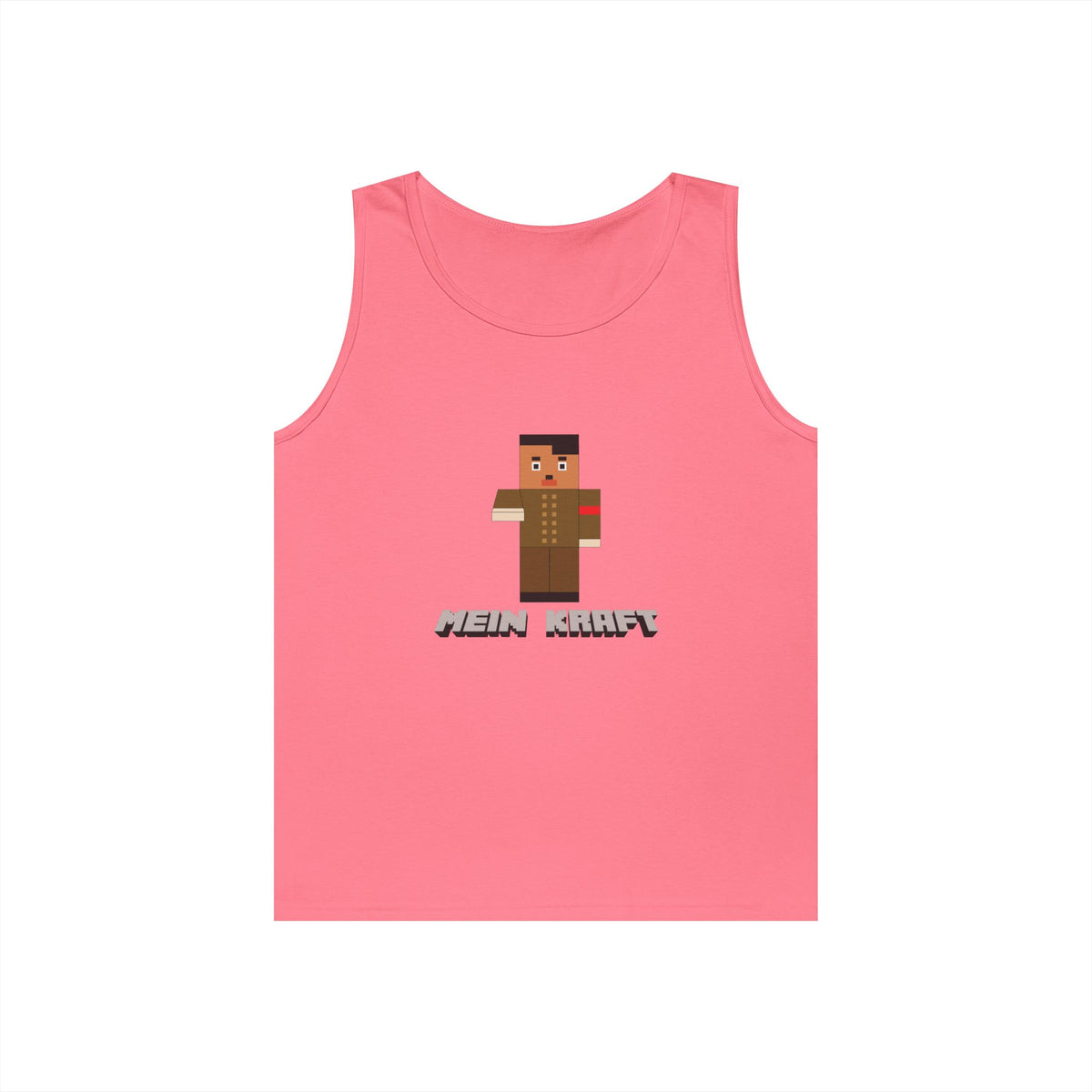 minecraft style hitler parody mein kraft funny tank top design