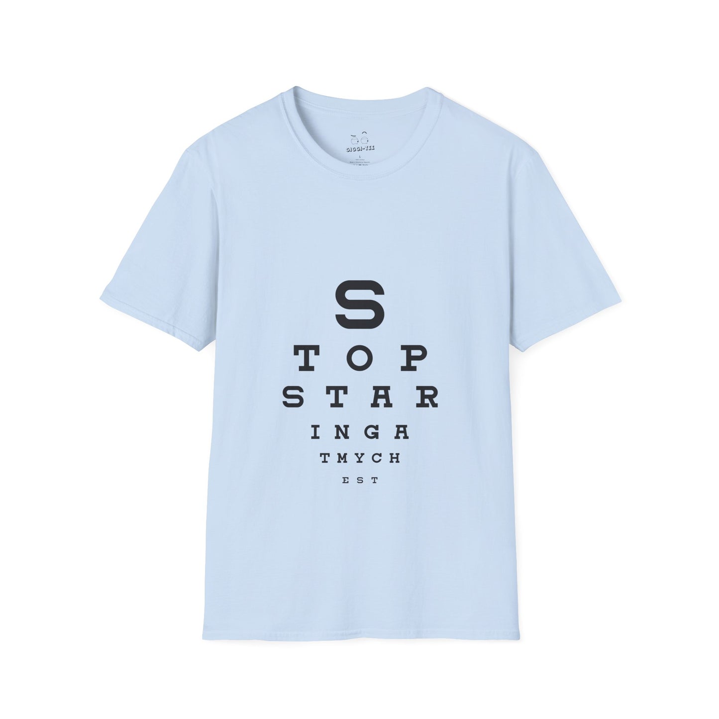 Stop Staring At My Chest - Eye Chart