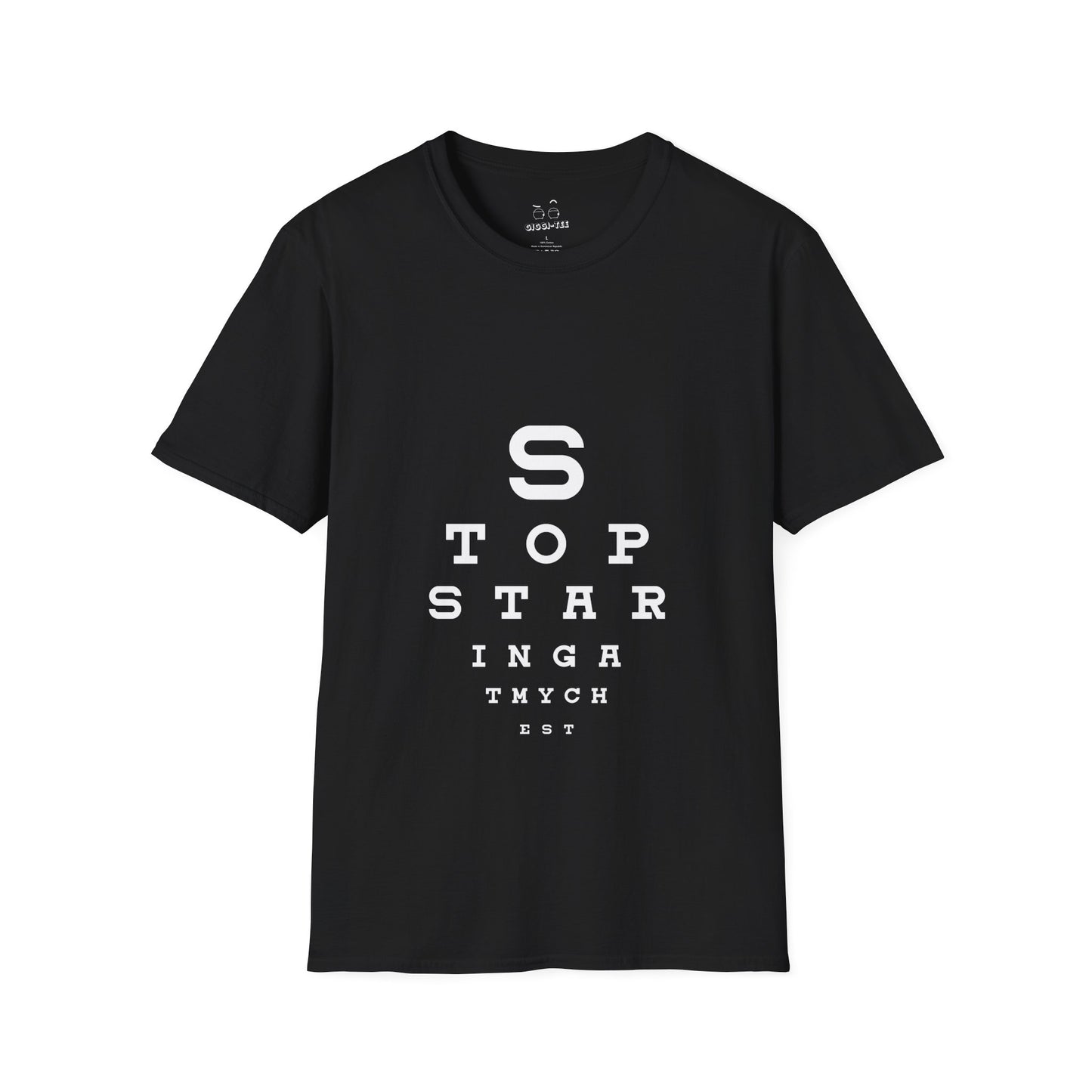 Stop Staring At My Chest - Eye Chart