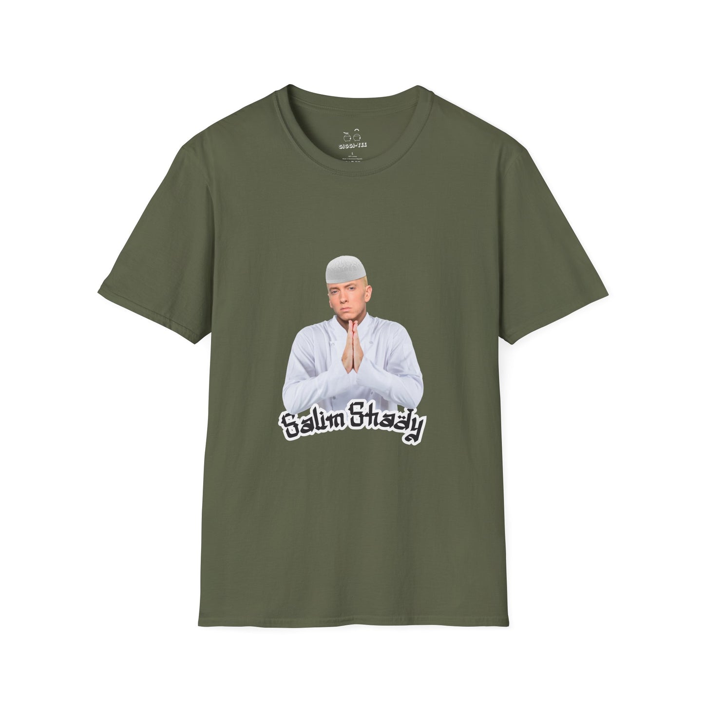 Eminem parody in traditional Muslim attire — funny cultural mashup shirt blending Slim Shady with Salim vibes