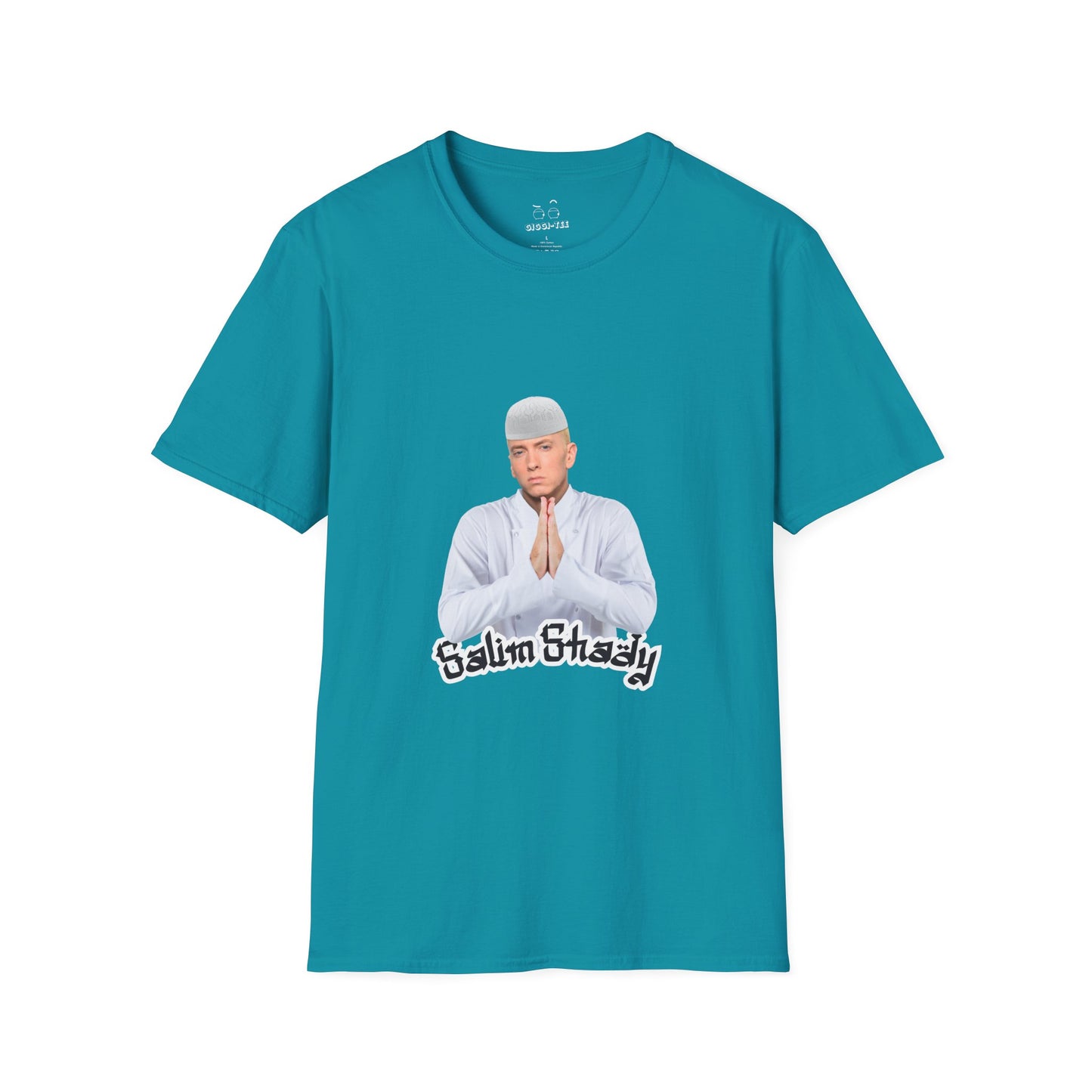 Eminem parody in traditional Muslim attire — funny cultural mashup shirt blending Slim Shady with Salim vibes