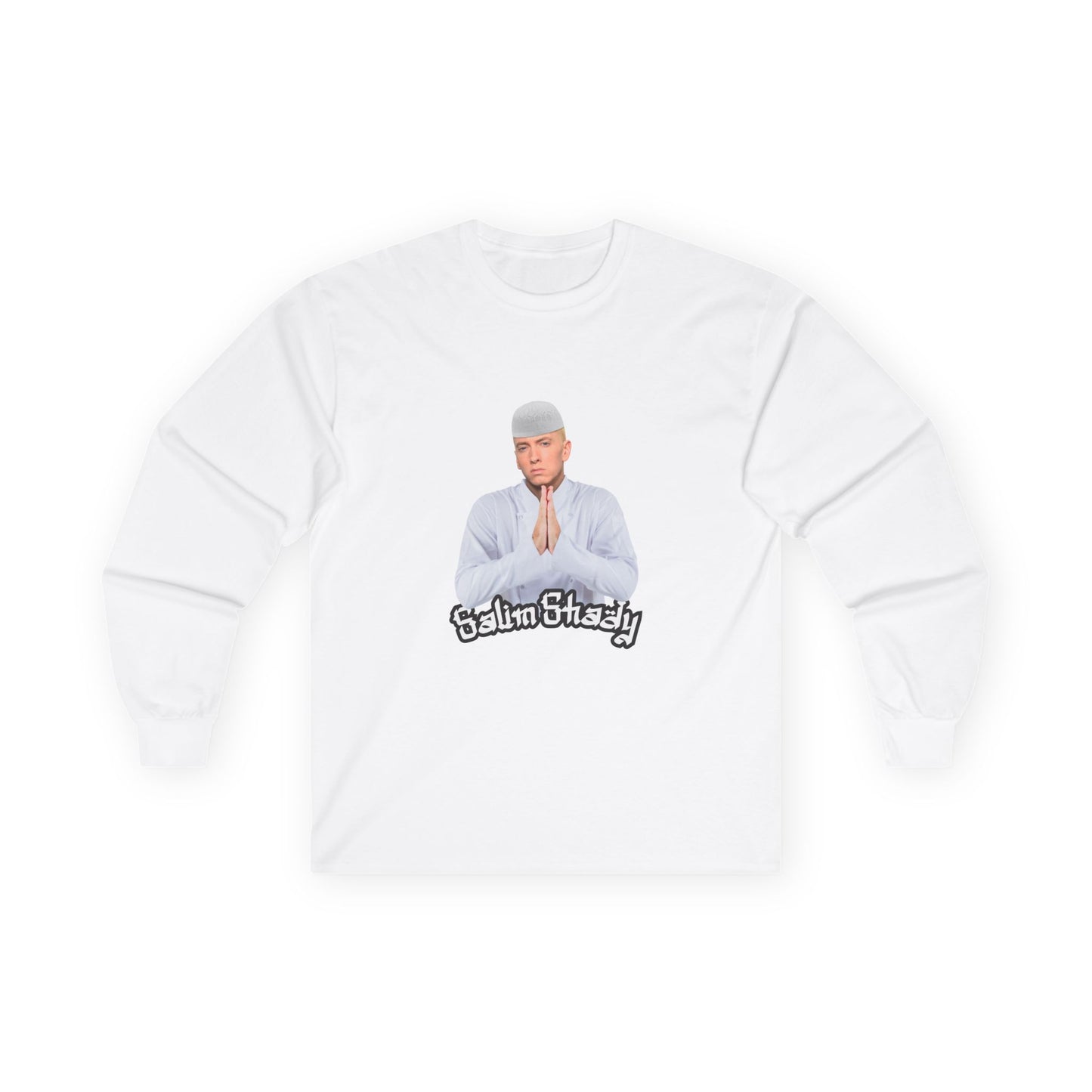Eminem parody in traditional Muslim attire — funny cultural mashup shirt blending Slim Shady with Salim vibes