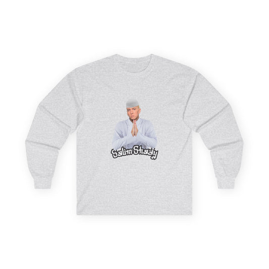 Eminem parody in traditional Muslim attire — funny cultural mashup shirt blending Slim Shady with Salim vibes
