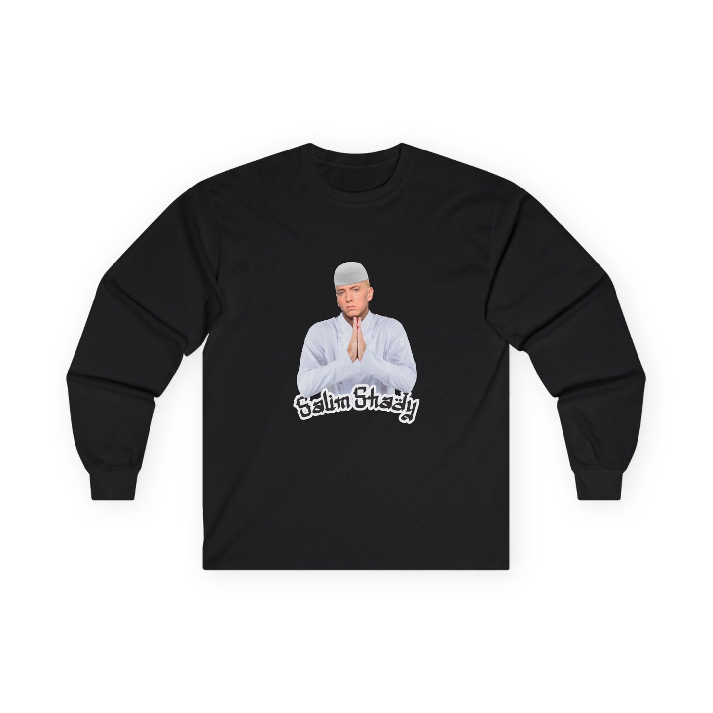 Eminem parody in traditional Muslim attire — funny cultural mashup shirt blending Slim Shady with Salim vibes