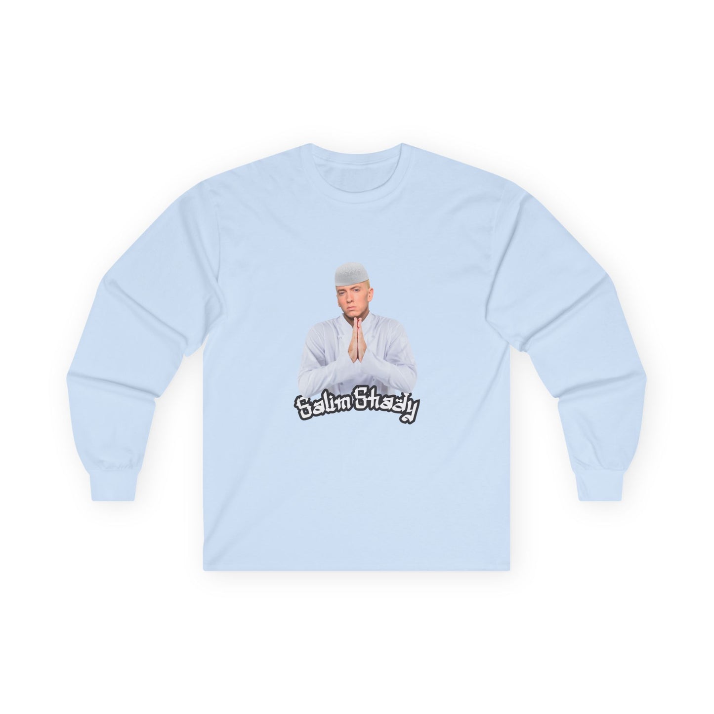 Eminem parody in traditional Muslim attire — funny cultural mashup shirt blending Slim Shady with Salim vibes