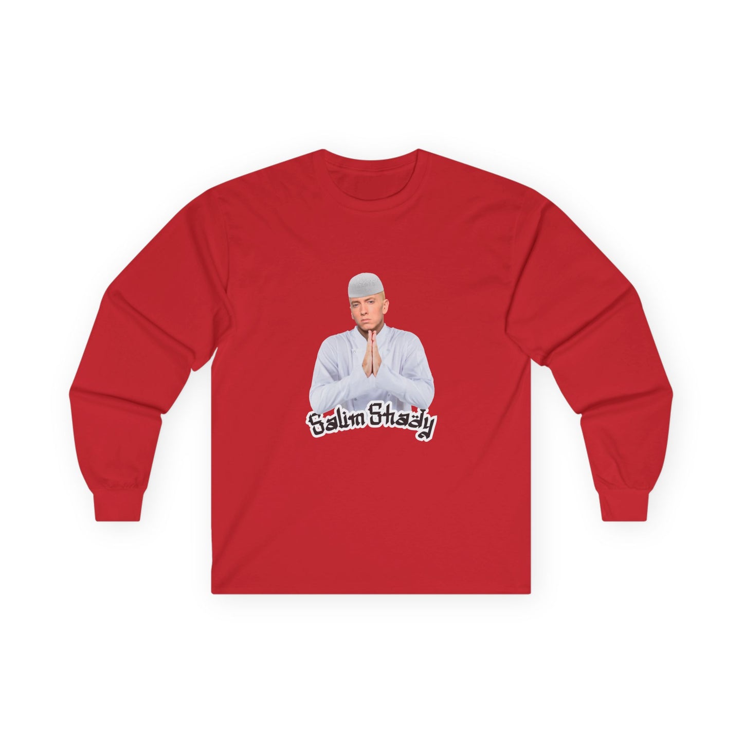 Eminem parody in traditional Muslim attire — funny cultural mashup shirt blending Slim Shady with Salim vibes