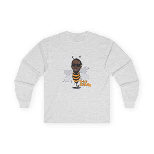 Funny parody of rapper P. Diddy illustrated as a bee, playful pun design on a t-shirt.