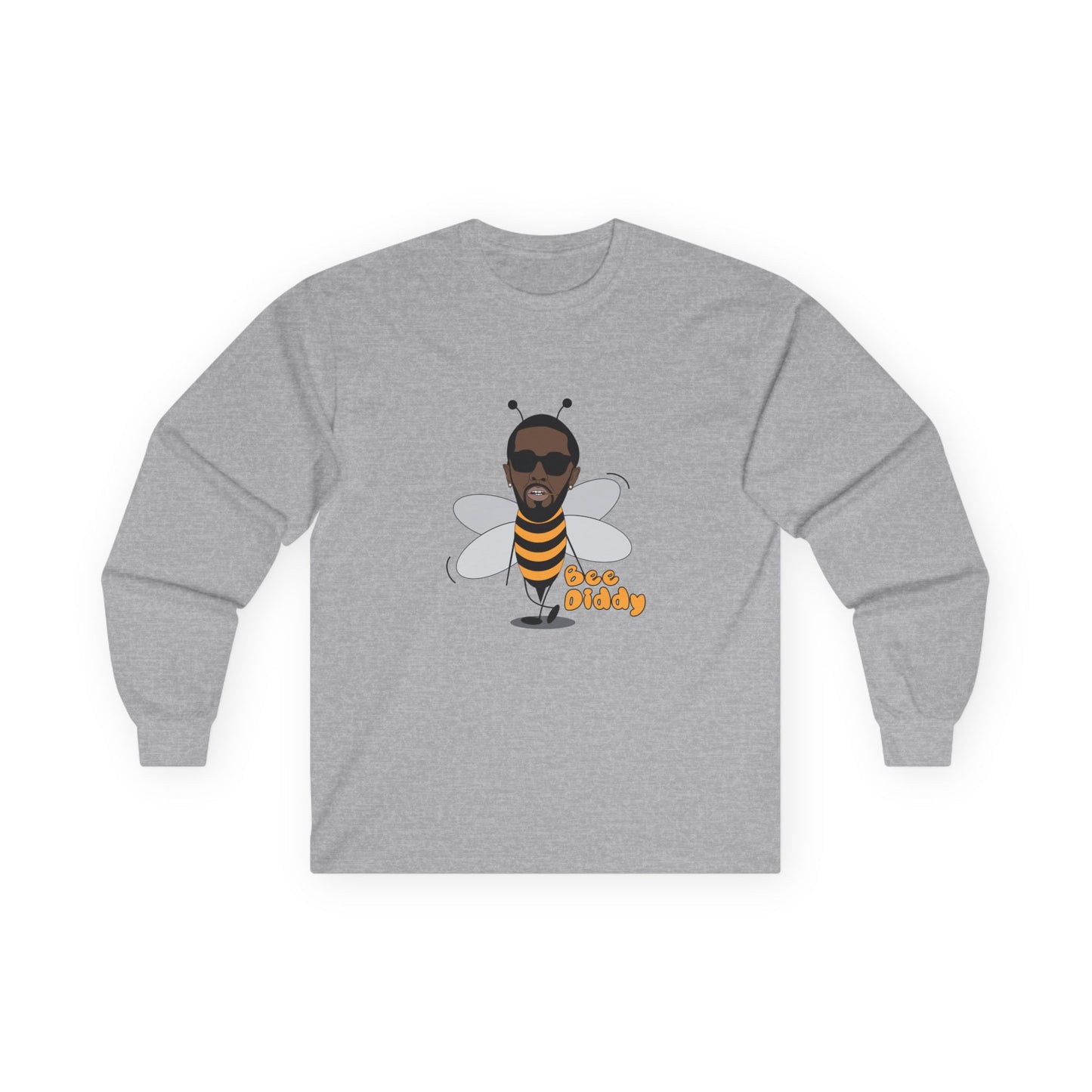 Funny parody of rapper P. Diddy illustrated as a bee, playful pun design on a t-shirt.