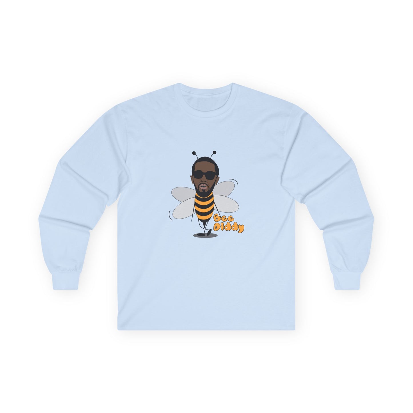 Funny parody of rapper P. Diddy illustrated as a bee, playful pun design on a t-shirt.