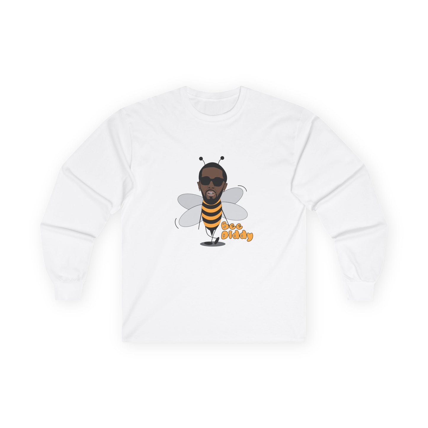 Funny parody of rapper P. Diddy illustrated as a bee, playful pun design on a t-shirt.
