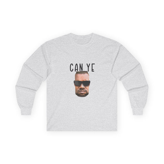 Realistic parody image of Kanye West’s face printed on a shiny tin can, a clever visual pun on “Can Ye,” blending hip-hop and humor.