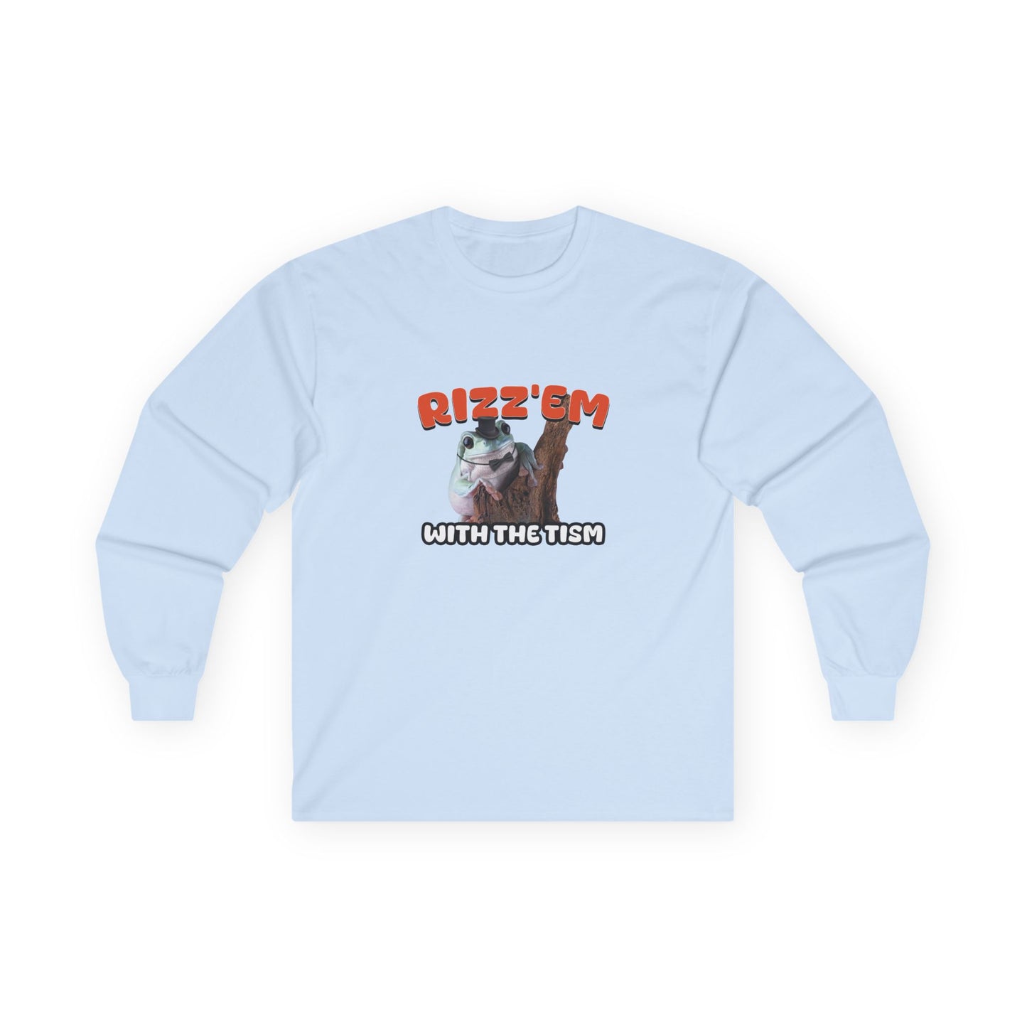 Funny autism parody shirt featuring a rizzed-up frog in a top hat and bow tie