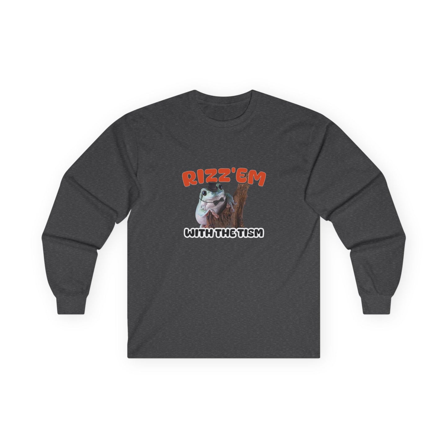 Funny autism parody shirt featuring a rizzed-up frog in a top hat and bow tie