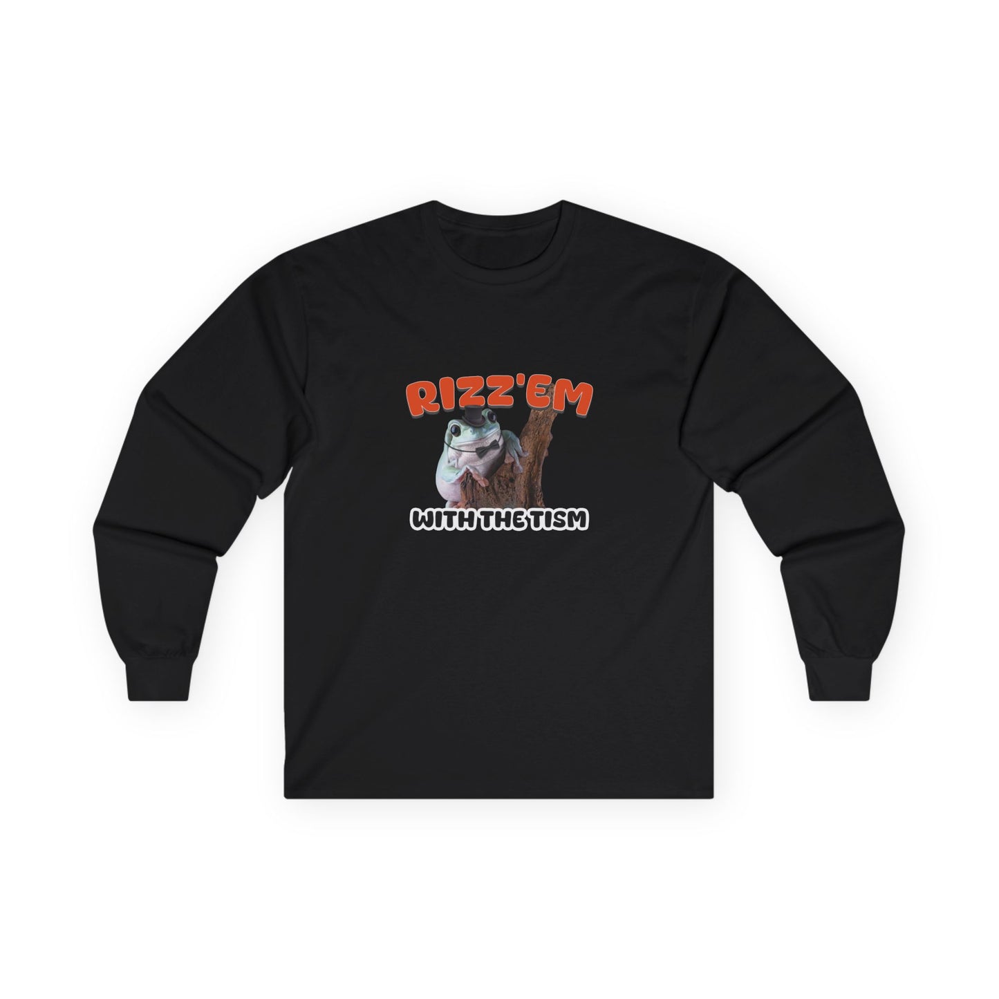 Funny autism parody shirt featuring a rizzed-up frog in a top hat and bow tie