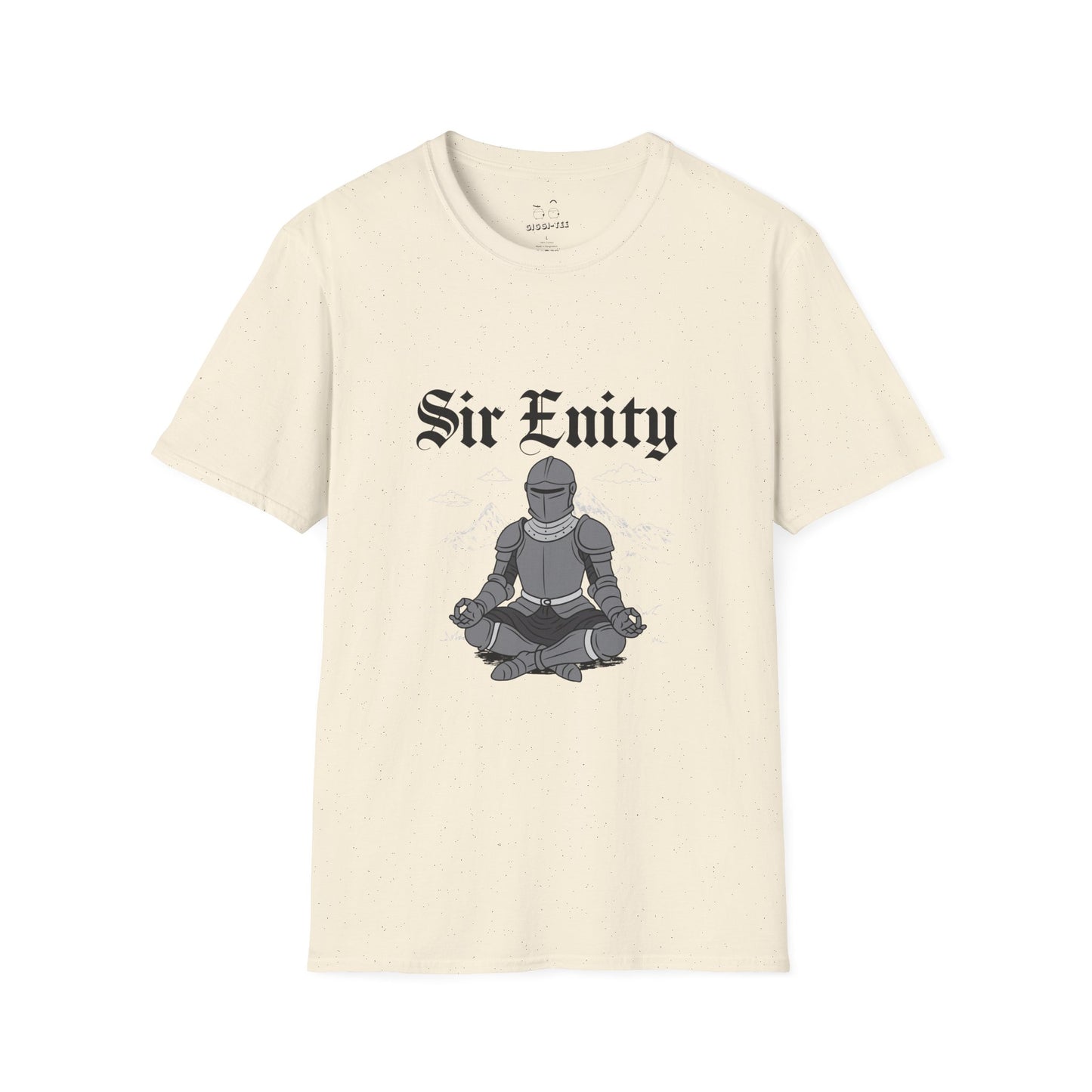 Sir Enity knight meditating in full armor, serene meditation pose symbolizing inner peace and mindfulness