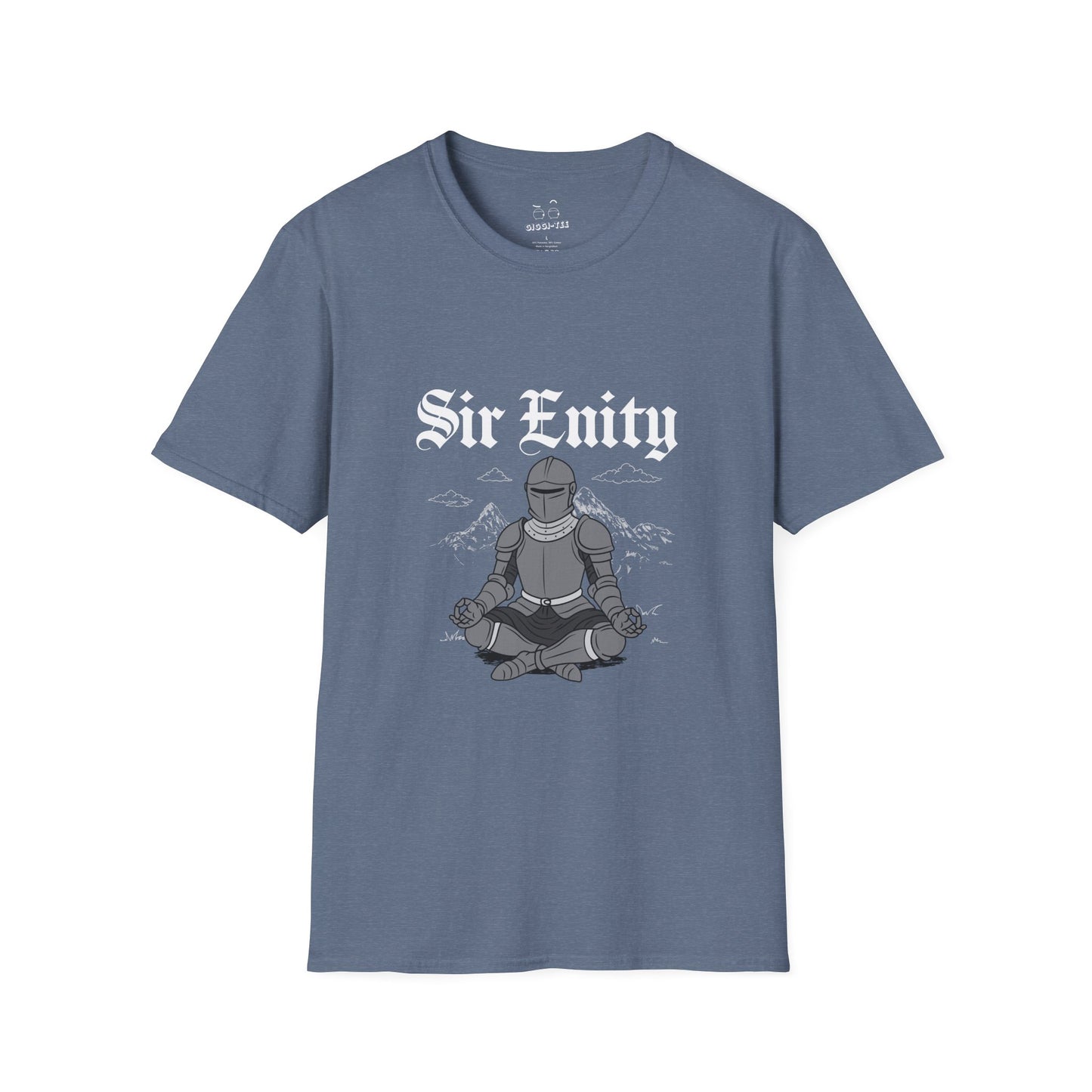 Sir Enity knight meditating in full armor, serene meditation pose symbolizing inner peace and mindfulness