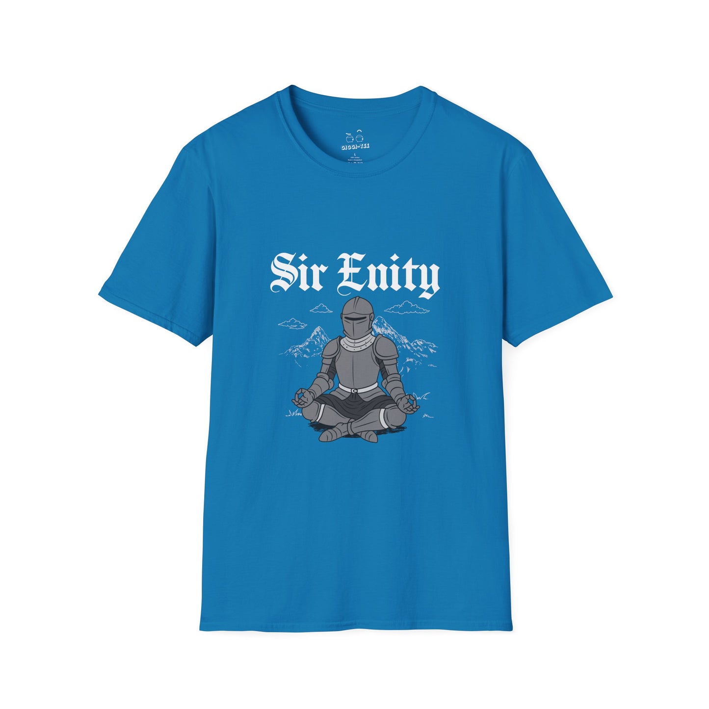 Sir Enity knight meditating in full armor, serene meditation pose symbolizing inner peace and mindfulness