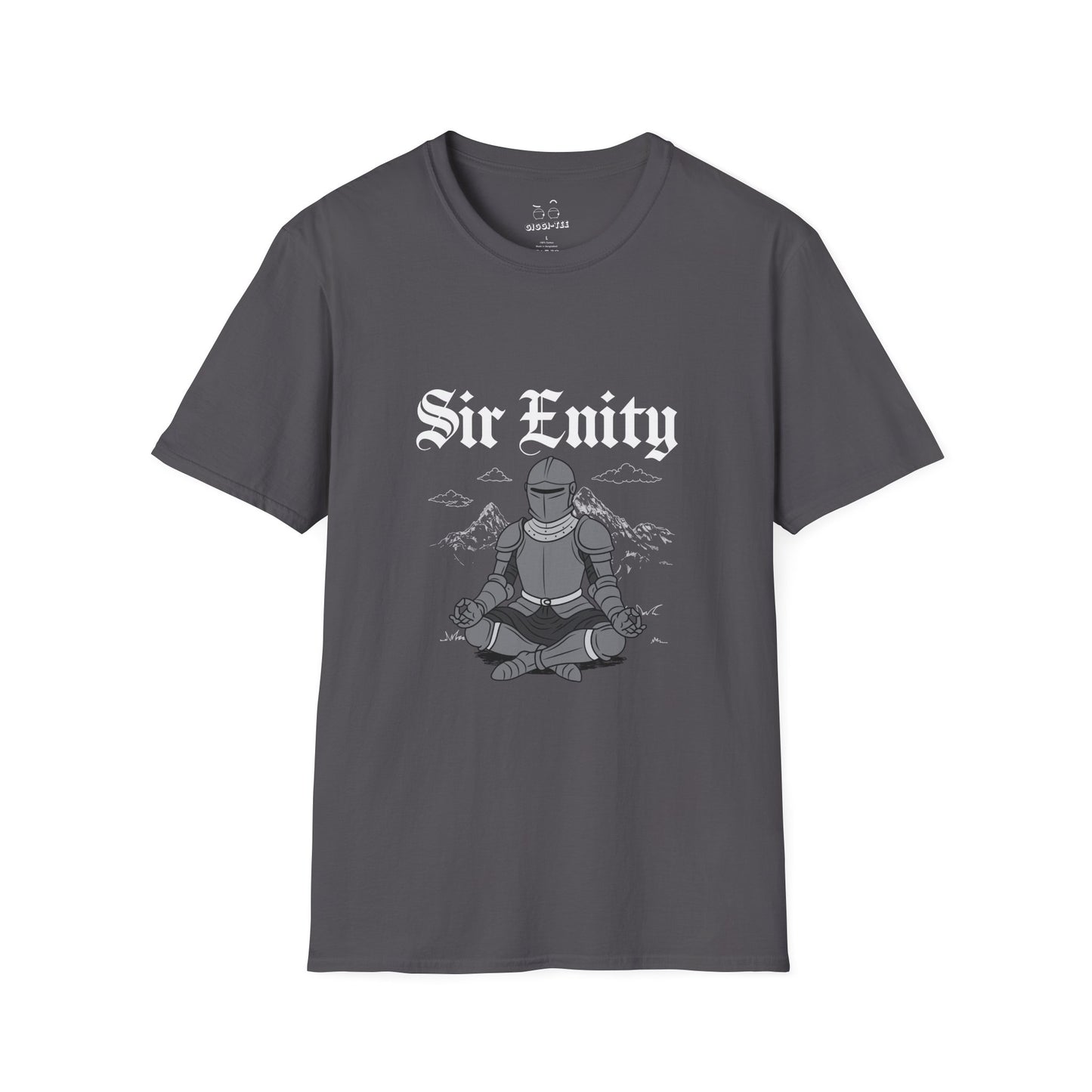 Sir Enity knight meditating in full armor, serene meditation pose symbolizing inner peace and mindfulness