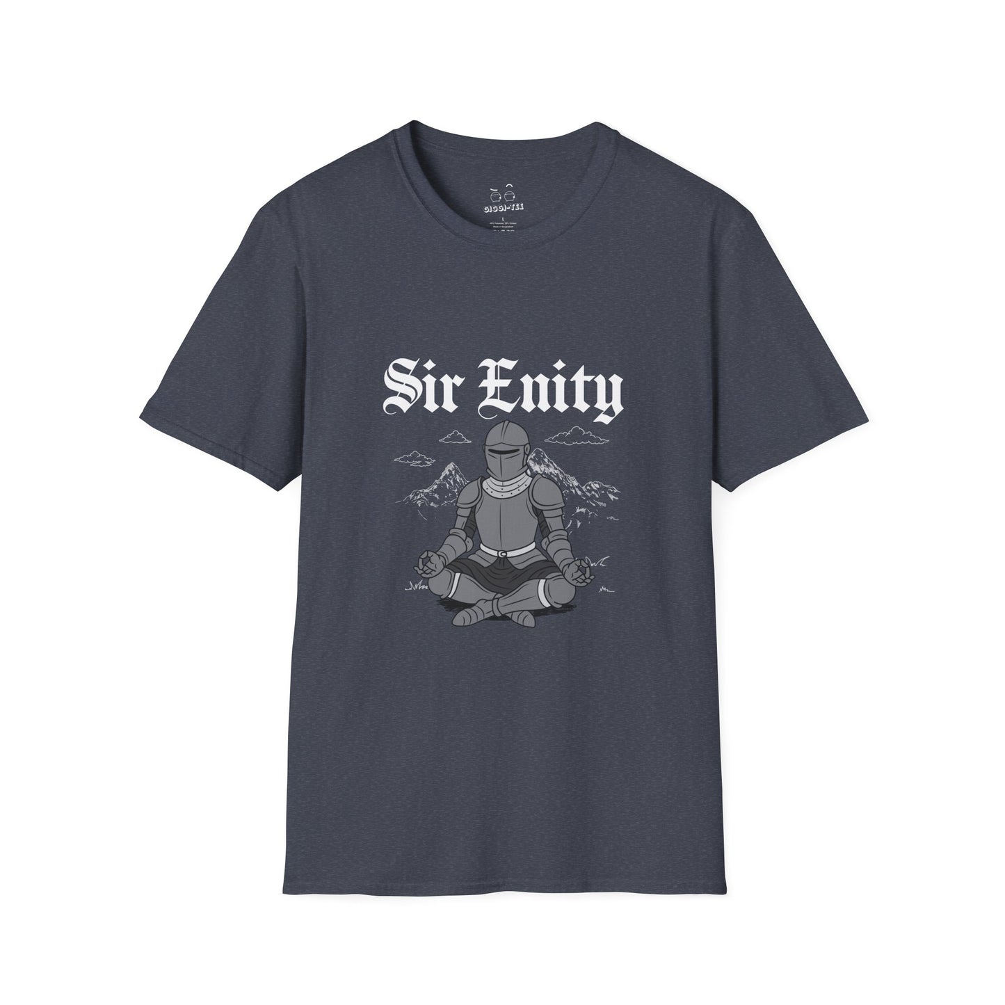 Sir Enity knight meditating in full armor, serene meditation pose symbolizing inner peace and mindfulness