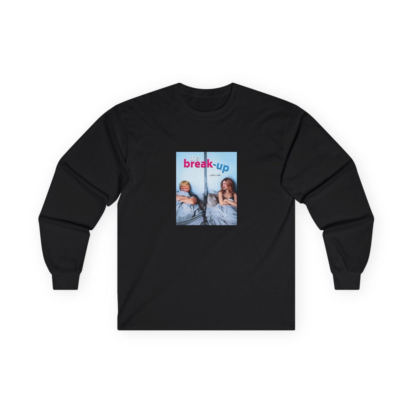 funny political breakup t-shirt with satirical twist, parody of The Break-Up movie poster featuring Donald Trump and Elon Musk