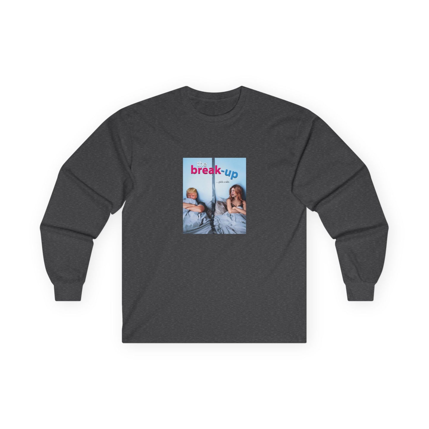 funny political breakup t-shirt with satirical twist, parody of The Break-Up movie poster featuring Donald Trump and Elon Musk