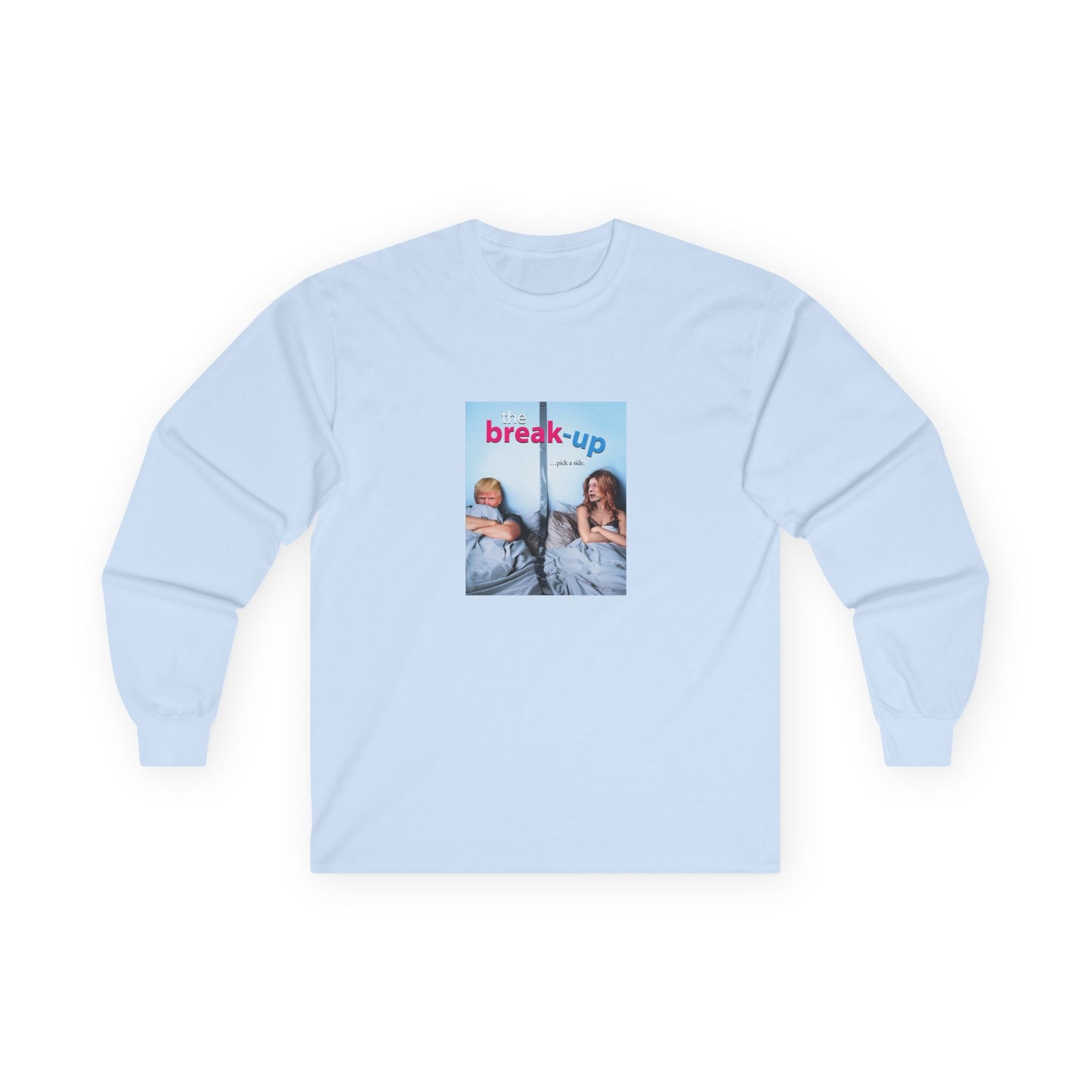funny political breakup t-shirt with satirical twist, parody of The Break-Up movie poster featuring Donald Trump and Elon Musk