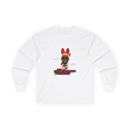Powerpuff Daddy t-shirt parody of Puff Daddy in Powerpuff Girls style, Blossom edition, funny hip-hop cartoon shirt.