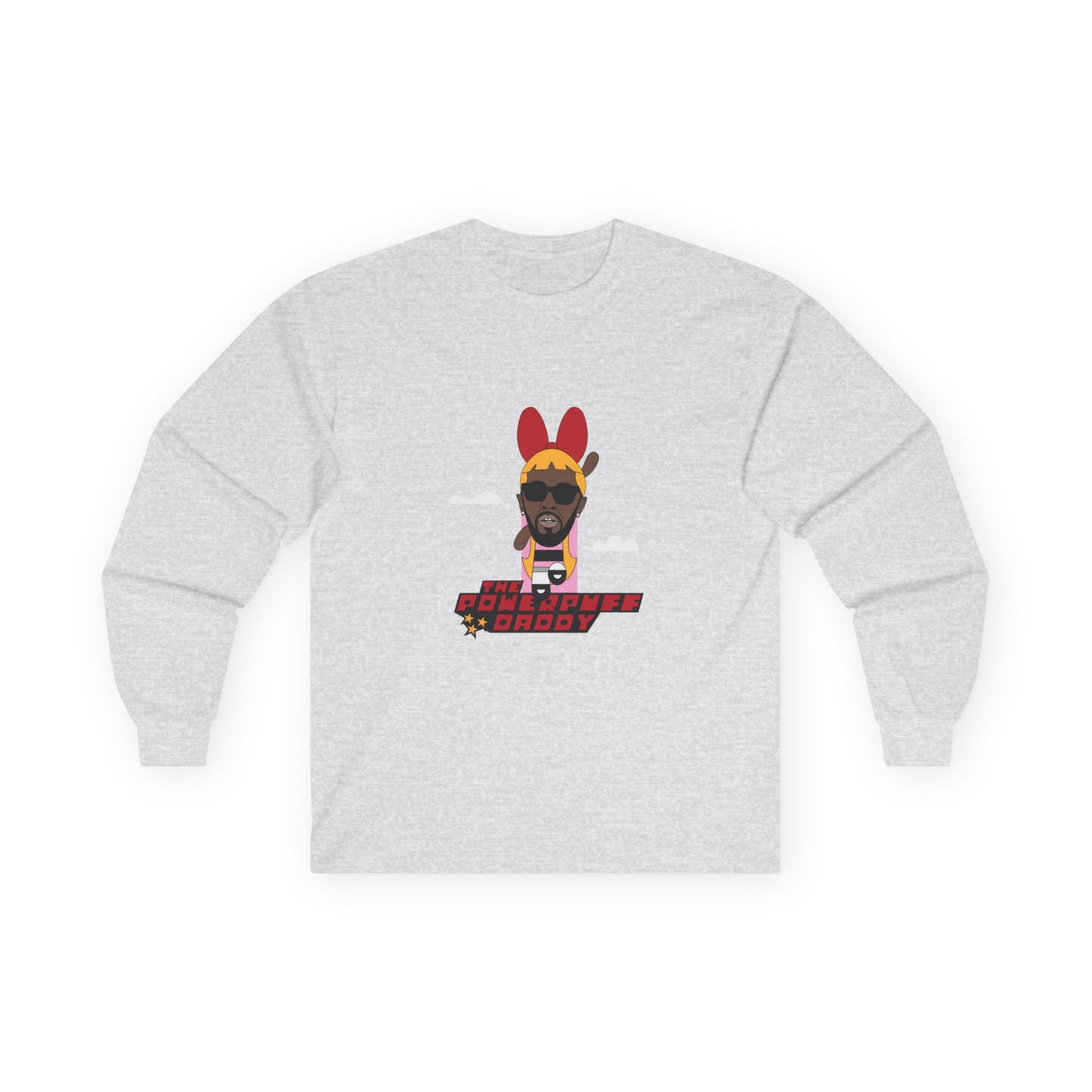 Powerpuff Daddy t-shirt parody of Puff Daddy in Powerpuff Girls style, Blossom edition, funny hip-hop cartoon shirt.