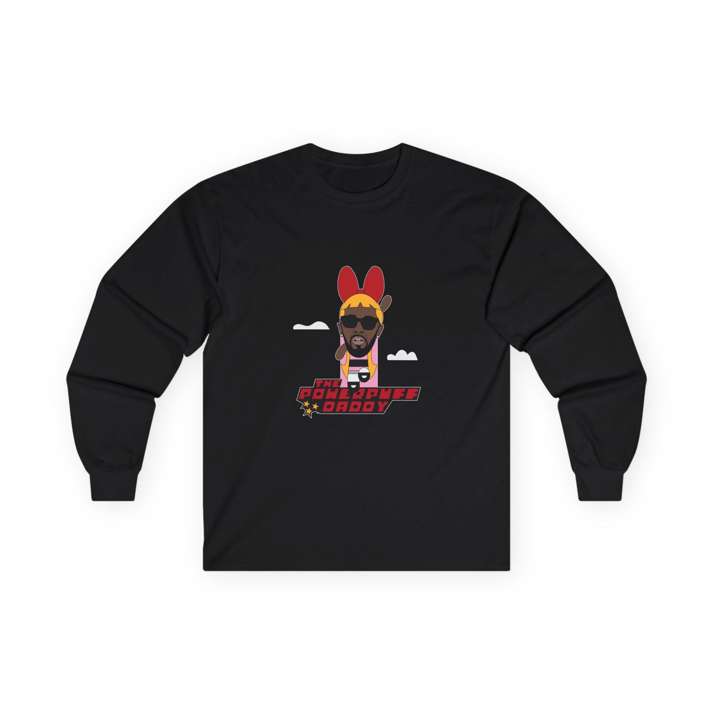 Powerpuff Daddy t-shirt parody of Puff Daddy in Powerpuff Girls style, Blossom edition, funny hip-hop cartoon shirt.