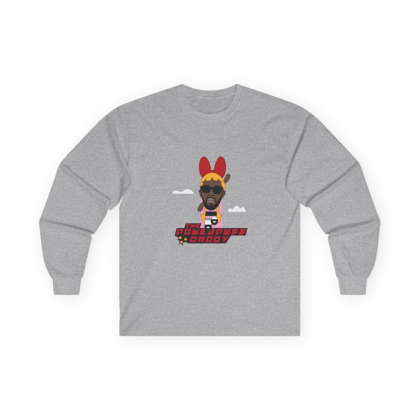 Powerpuff Daddy t-shirt parody of Puff Daddy in Powerpuff Girls style, Blossom edition, funny hip-hop cartoon shirt.