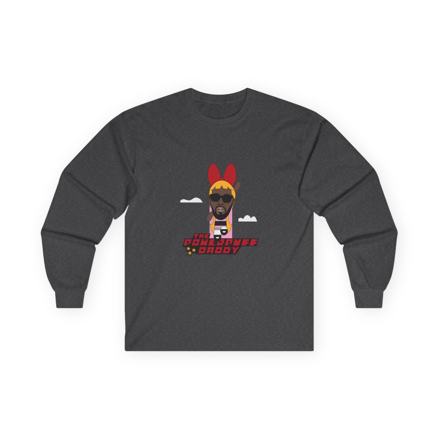 Powerpuff Daddy t-shirt parody of Puff Daddy in Powerpuff Girls style, Blossom edition, funny hip-hop cartoon shirt.