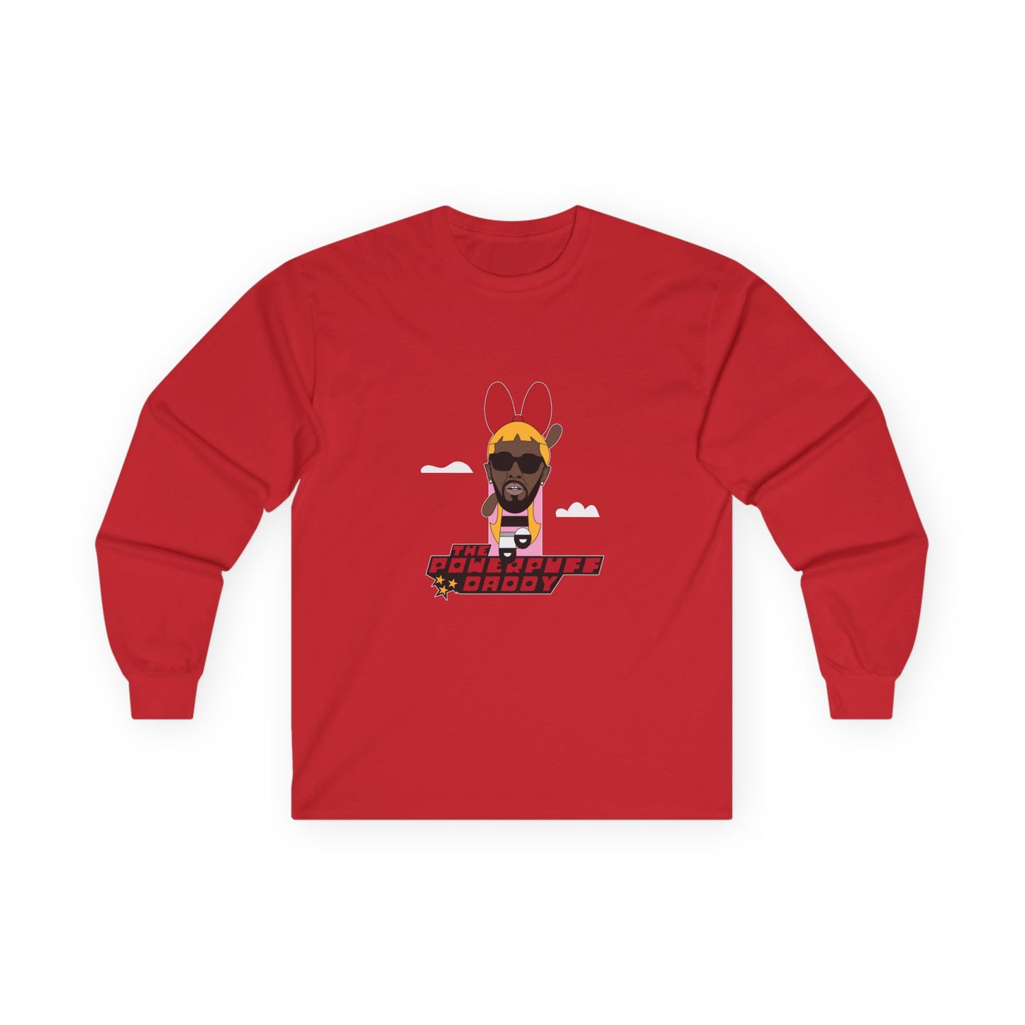 Powerpuff Daddy t-shirt parody of Puff Daddy in Powerpuff Girls style, Blossom edition, funny hip-hop cartoon shirt.