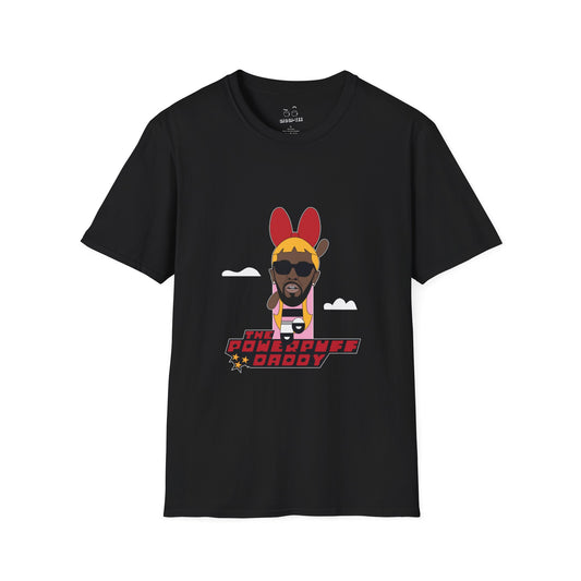 Powerpuff Daddy t-shirt parody of Puff Daddy in Powerpuff Girls style, Blossom edition, funny hip-hop cartoon shirt.
